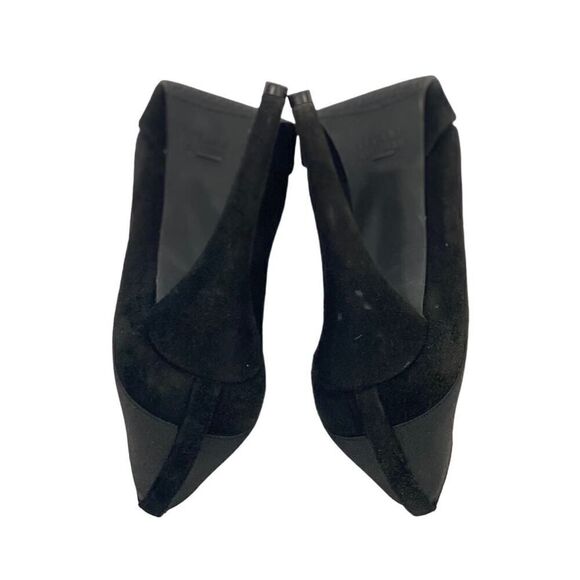 Stuart Weitzman Greatneck Heeled Ankle Bootie Womens Size 8 M Black Suede Spain - Picture 9 of 13